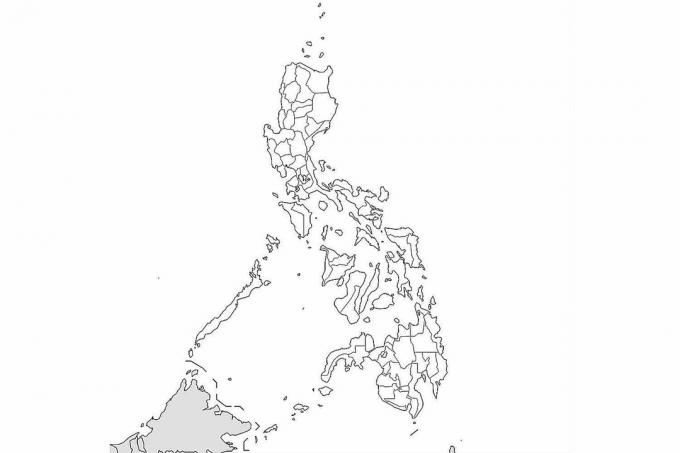 Prázdná mapa Filipín