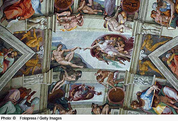Strop Sixtinské kaple - Michelangelo