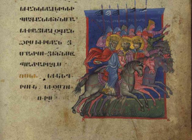 Ilustrovaný rukopis ze 13. století, evangelium Toros Roslin