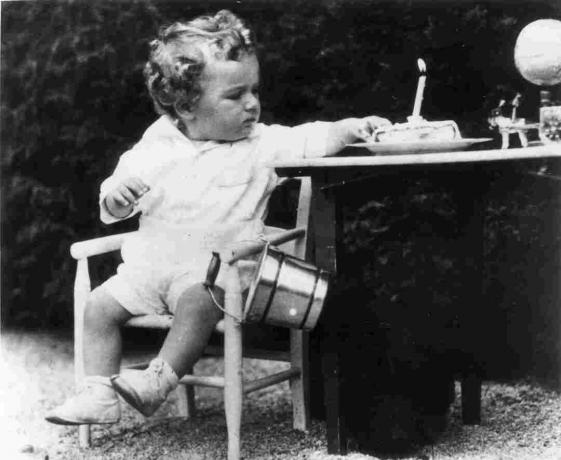 Obrázek malého Charlieho Lindbergha jen pár měsíců před tím, než byl unesen a zabit.