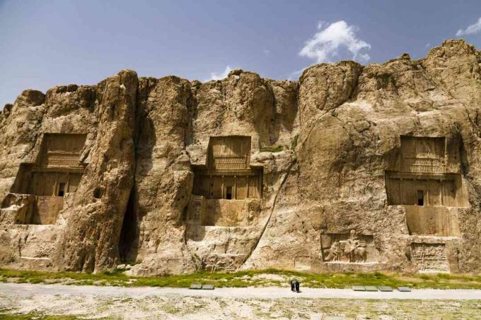 Hrobky perské říše z Naqsh-e Rostam, Marvdascht, Fars, Írán, Asie