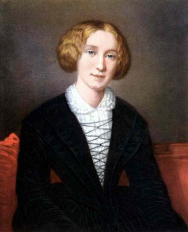 George Eliot jako mladá žena, c1840.