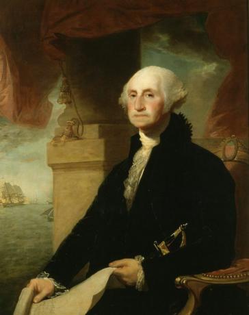 Prezident George Washington, maloval v roce 1794.