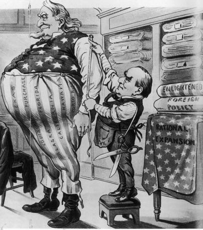 Karikatura o americké expanzivnosti, 1900