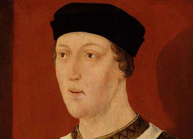 Portrét anglického krále Jindřicha VI. V černém klobouku.