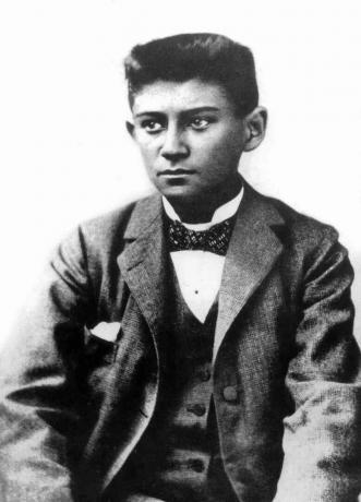 Franz Kafka (1883-1924) český spisovatel zde mladý c. 1898