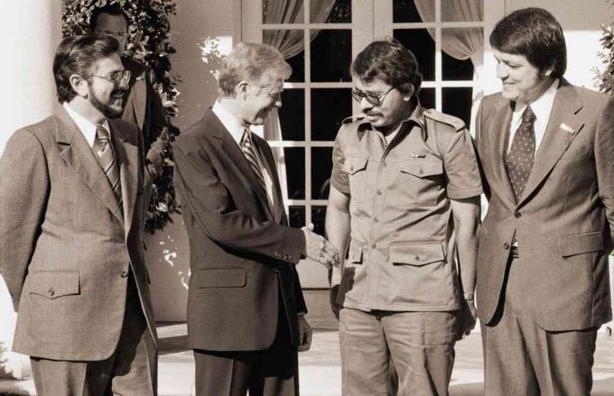 Vůdci společnosti Sandinista se setkávají s prezidentem Jimmym Carterem
