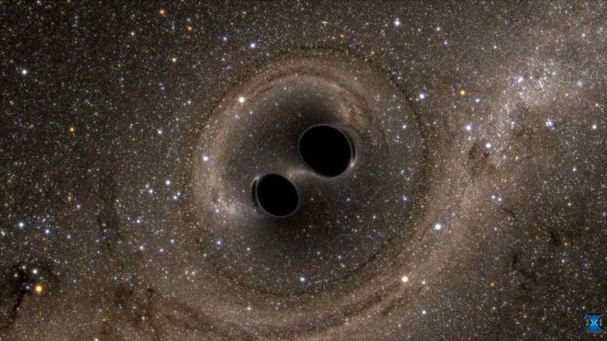 černé díry se srazí a vytvoří gravitační vlny