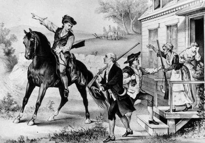 1774: Shromáždění minutemenů - koloniální milice Nové Anglie, kteří byli okamžitě připraveni bojovat proti Britům.