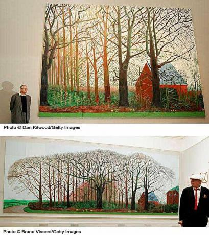 David Hockney Větší stromy poblíž Warteru