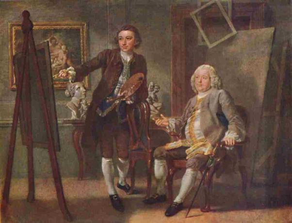 Robert Walpole první hrabě z Orford Kg ve studiu Francise Haymana Ra Circa 1748-1750