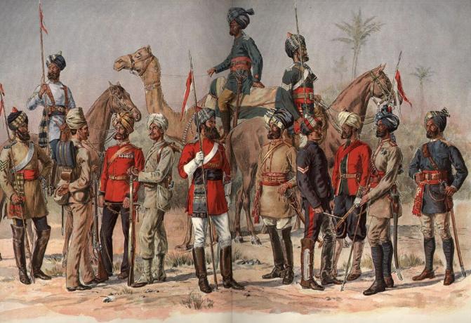 Sepoys z Madrasovy armády