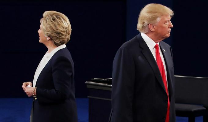 Kandidáti Hillary Clintonová a Donald Trump uspořádali druhou prezidentskou debatu na Washingtonské univerzitě