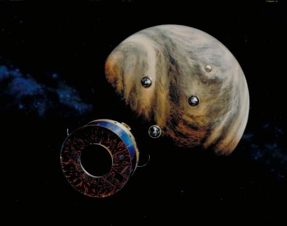 Mise Pioneer Venus Multiprobe (koncept umělce).