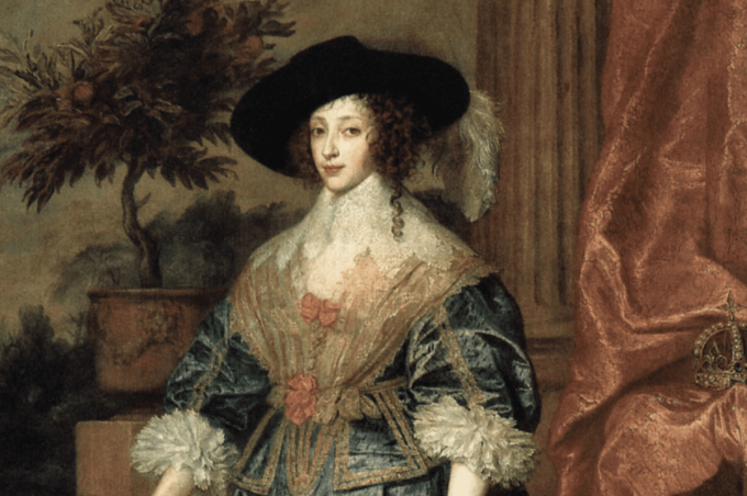 Z portrétu Henrietta Maria Anthonyho Van Dyk