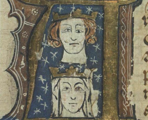 Portréty Edwarda I. a Eleanor Kastilie
