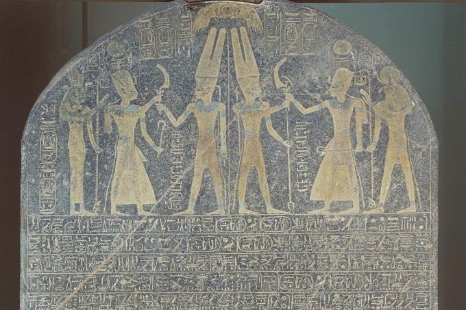 Vítězství Stone Stele království Merneptah
